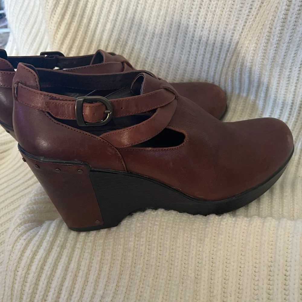 Brown Wedge Mary Jane Women Shoes - Brand: